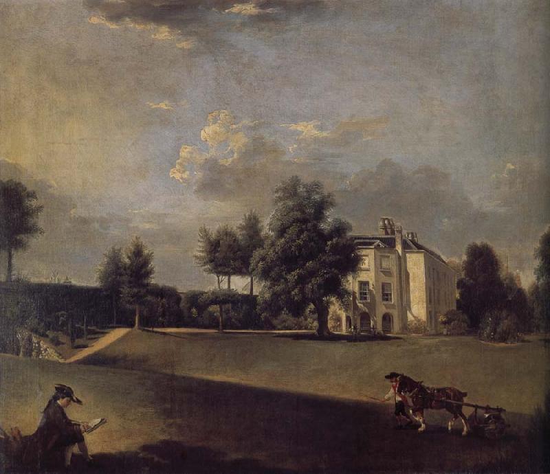 Johann Zoffany A view of the grounds of  Hampton House Germany oil painting art